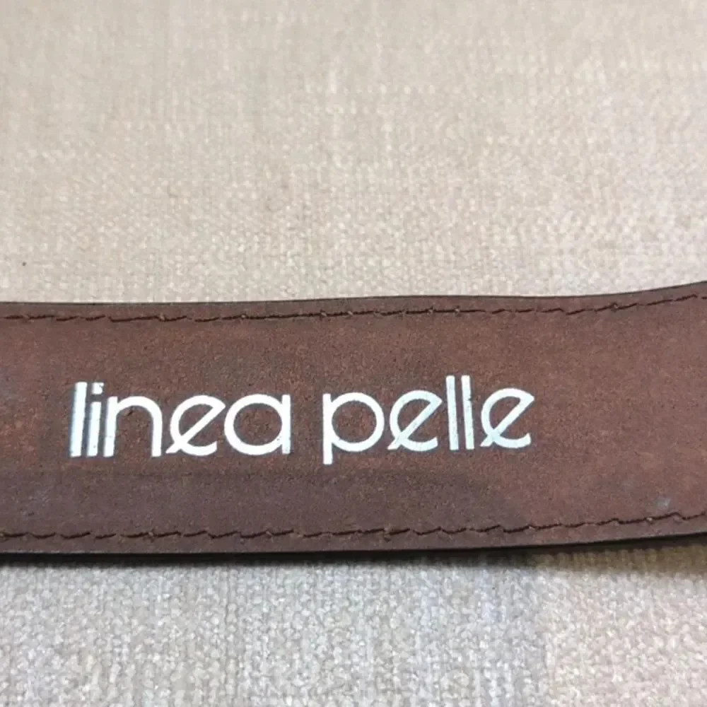 Linea Pelle Double Prong Suede Leather Belt Size M